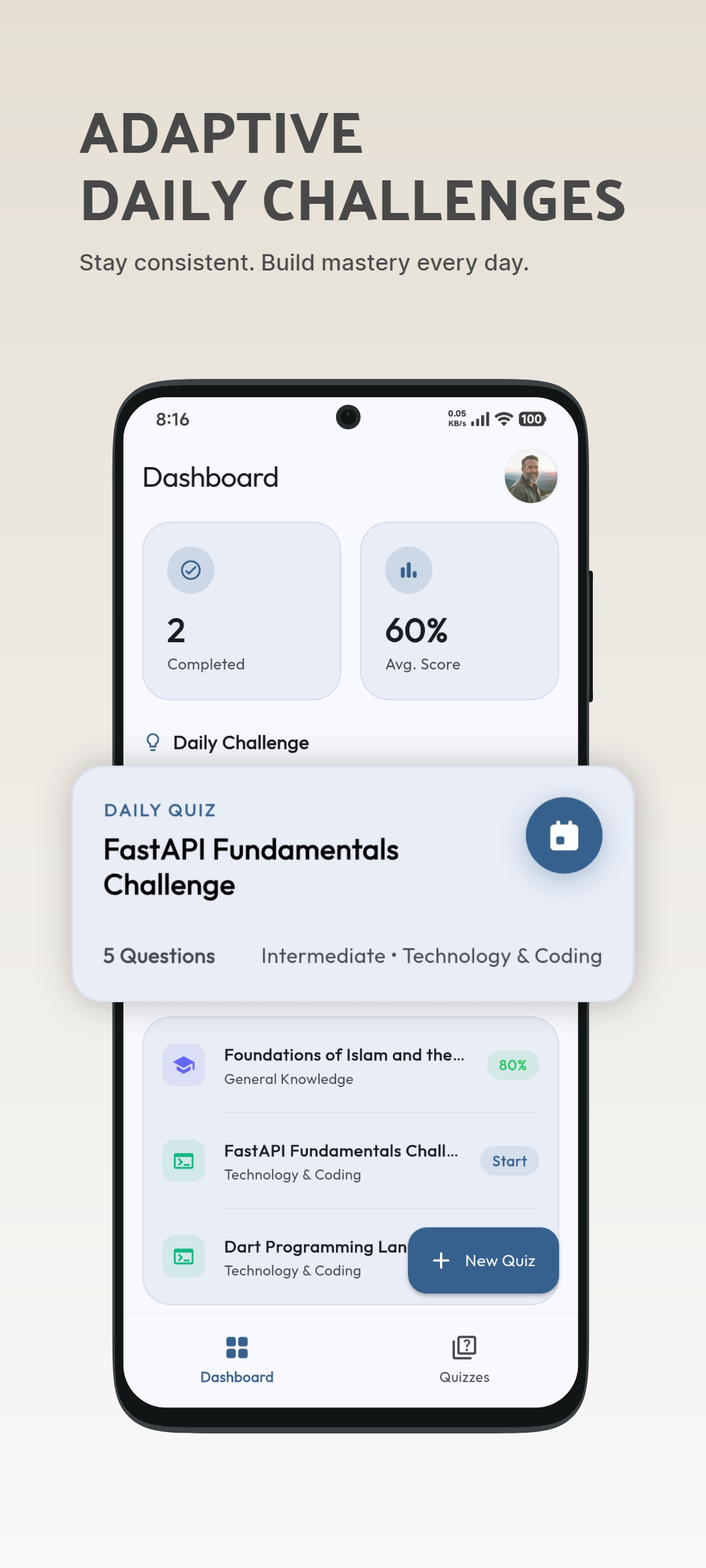 RapidVal AI Quiz Screen 1