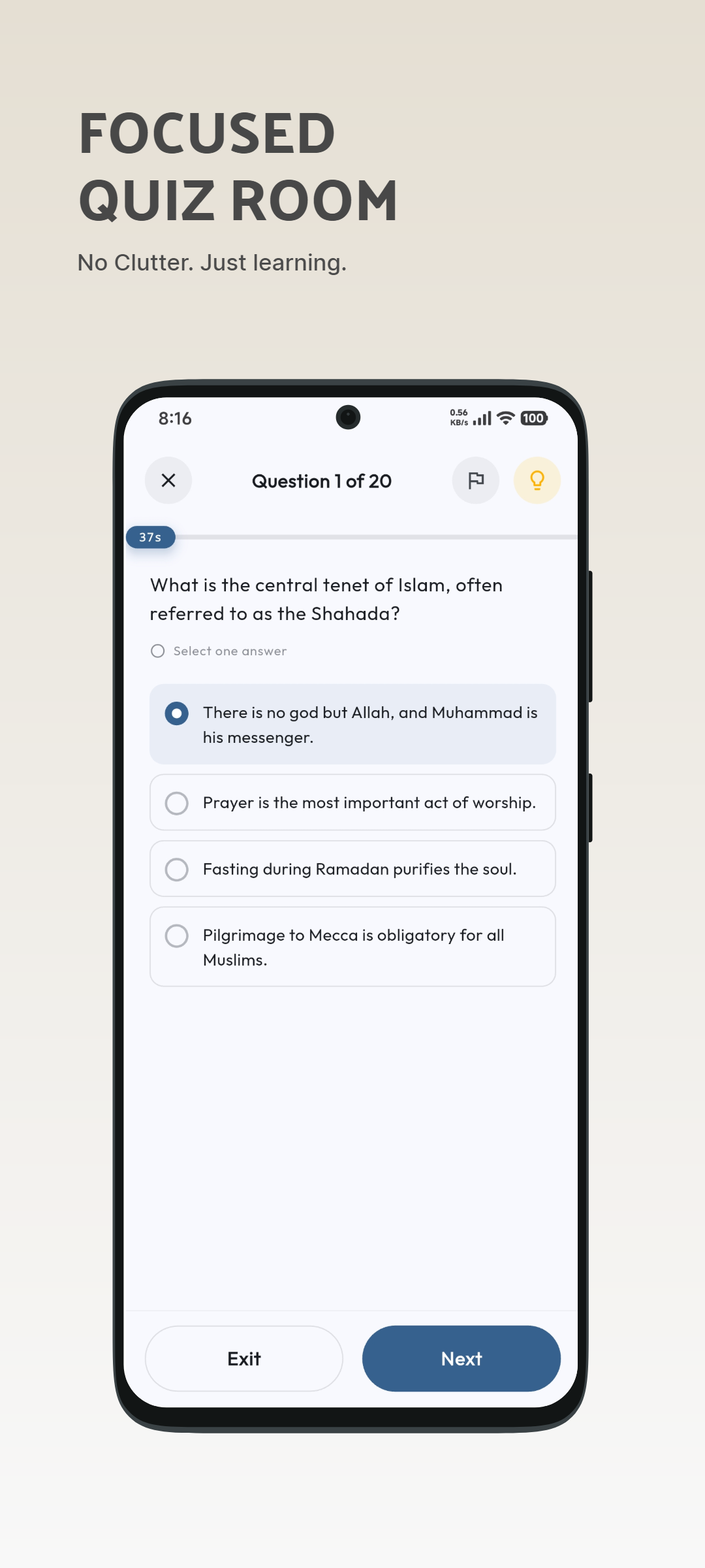 RapidVal AI Quiz Screen 3